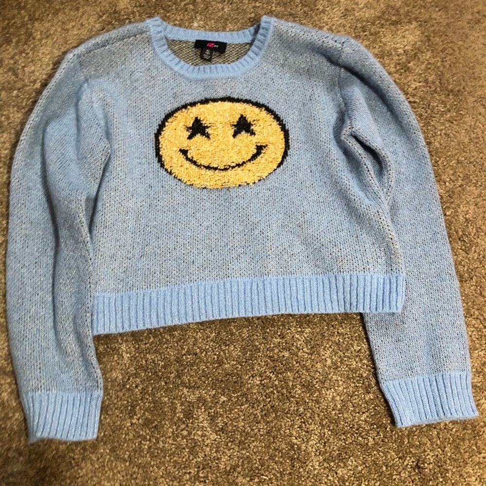 Blue Smiley Face Pajama Set